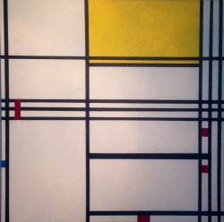 COMPOSITION NEOPLASTIQUE (3) Trilogie Hommage a P Mondrian Acrylique sur toile 80 x 80 cm