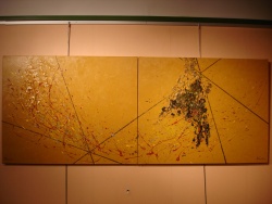 VISITA INTERIORA TERRAE Diptyque Acrylique sur toile 2 X 92 x73 cm